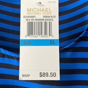 MICHAEL MICHAEL KORS STRIPED SHEER TANK TOP